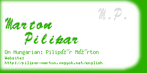 marton pilipar business card